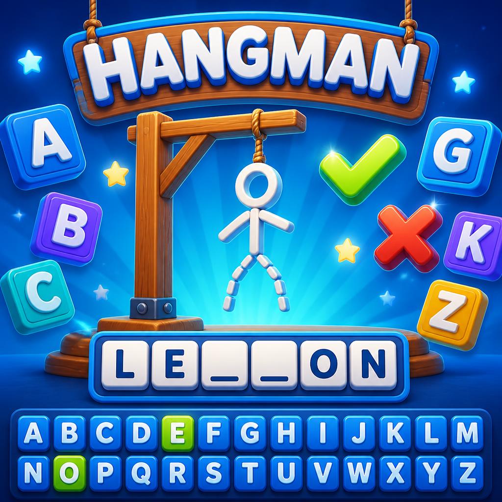 Hangman İngilizce kelime tahmin oyunu ekran görüntüsü - EngliPlay