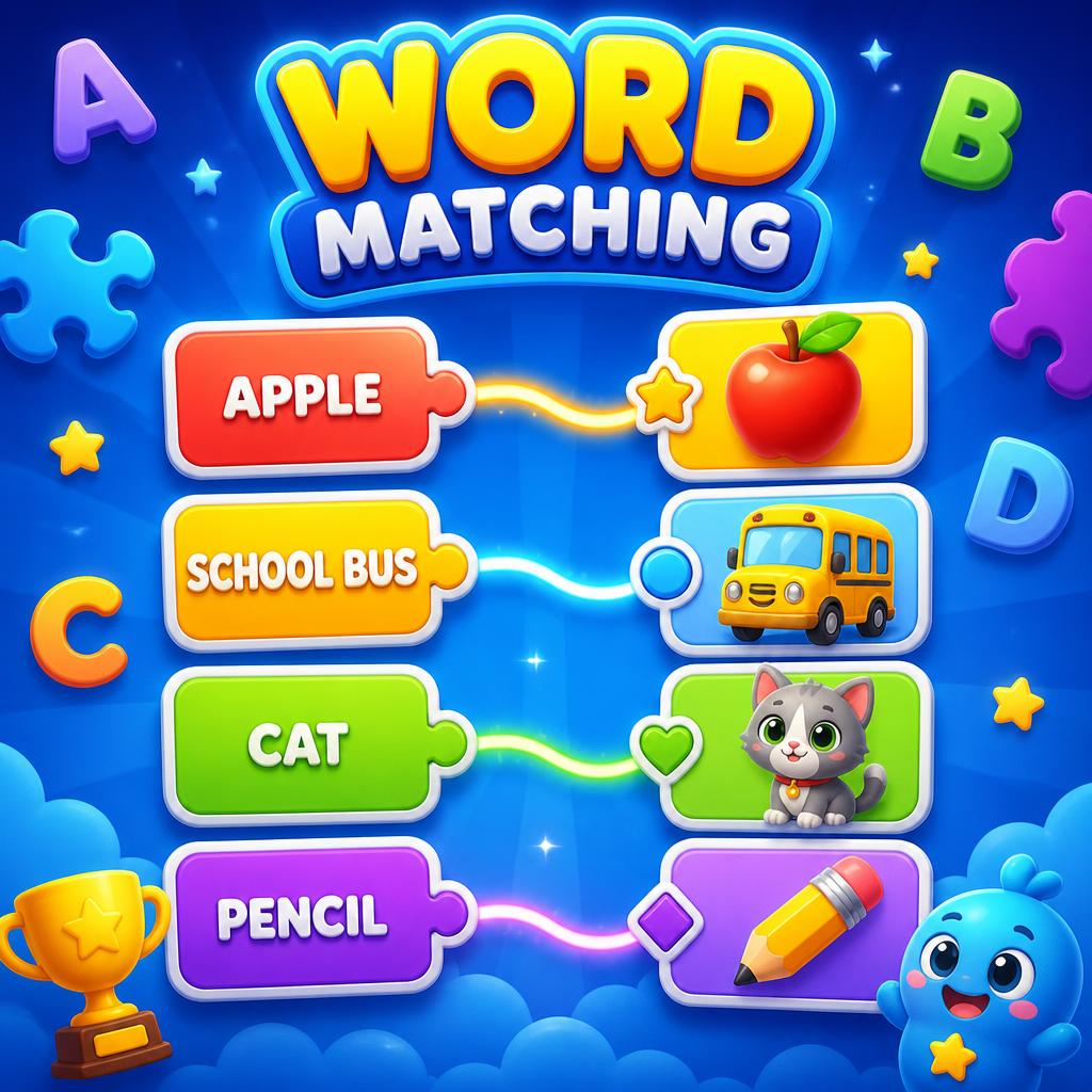 Word Matching İngilizce - Türkçe kelime eşleştirme oyunu - EngliPlay